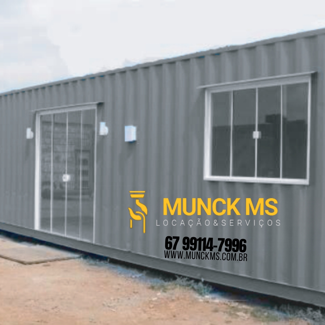Encontre a solução perfeita para espaços versáteis. Nossos containers, disponíveis em tamanhos de 6 e 12 metros, oferecem a base ideal para almoxarifados e escritórios eficientes. Com design adaptável e durabilidade excepcional, a Munck MS transforma ambientes, proporcionando soluções prontas para o seu sucesso