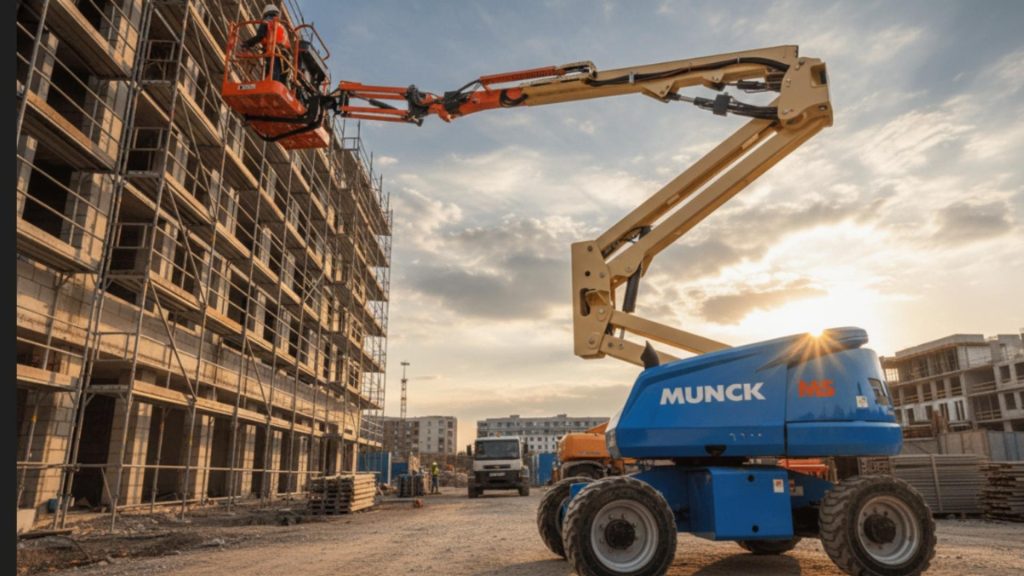 Buscando Locação de Plataforma Elevatória em Três Lagoas, Bataguassu ou Inocência? A Munck MS oferece modelos Tesoura, Articulada e Mastro para manutenção industrial, construção civil e montagens no MS com máxima segurança e eficiência.