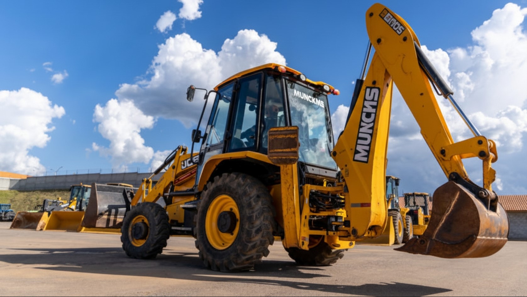 Retroescavadeira 4x4 para locação